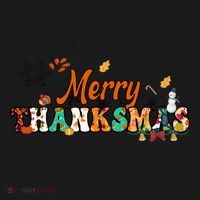 Funny Thanksmas Merry Thanksmas Thanksgiving Christmas Coaster thumb 2