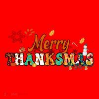 Funny Thanksmas Merry Thanksmas Thanksgiving Christmas Santa Hat thumb 1