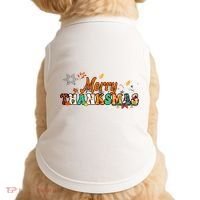 Funny Thanksmas Merry Thanksmas Thanksgiving Christmas Doggie Tank thumb 0