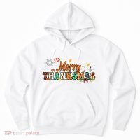 Funny Thanksmas Merry Thanksmas Thanksgiving Christmas Hoodie thumb 0