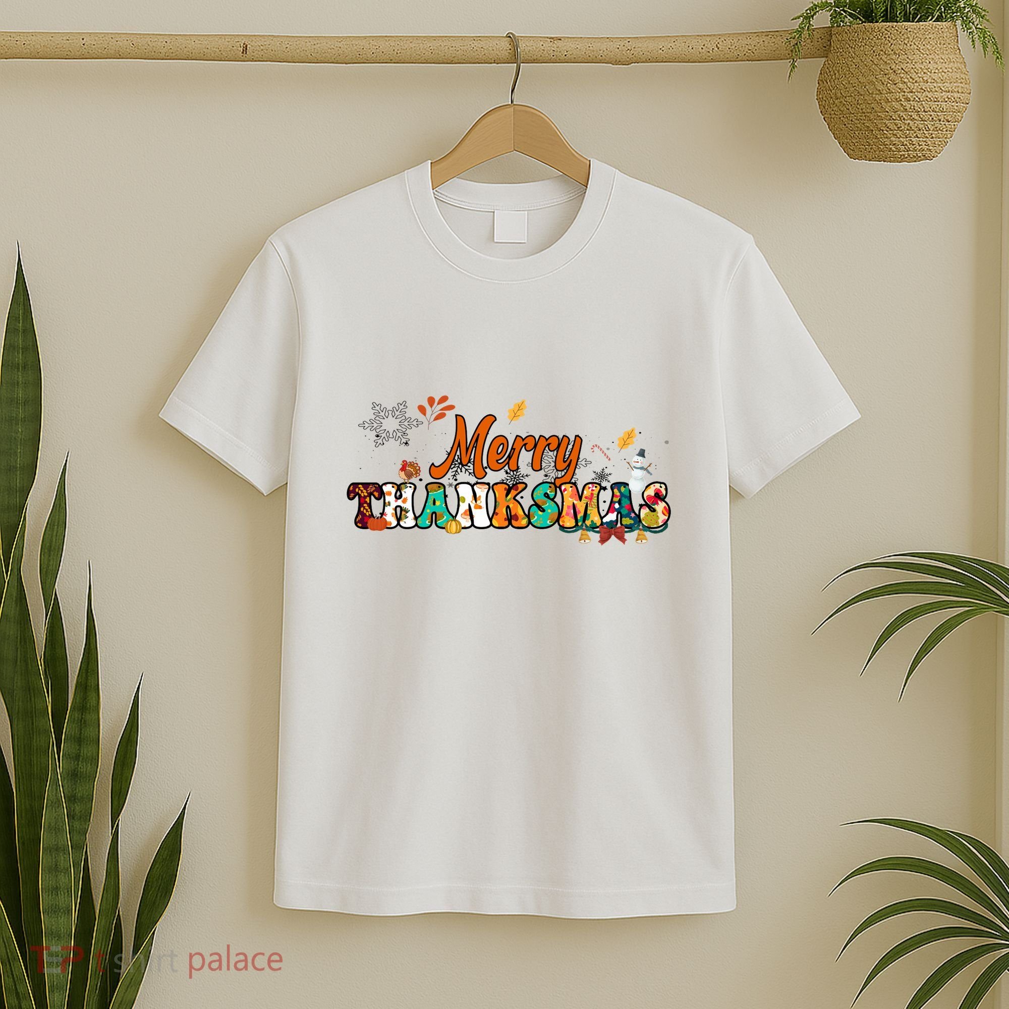 Funny Thanksmas Merry Thanksmas Thanksgiving Christmas T-Shirt