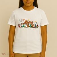 Funny Thanksmas Merry Thanksmas Thanksgiving Christmas T-Shirt thumb 4