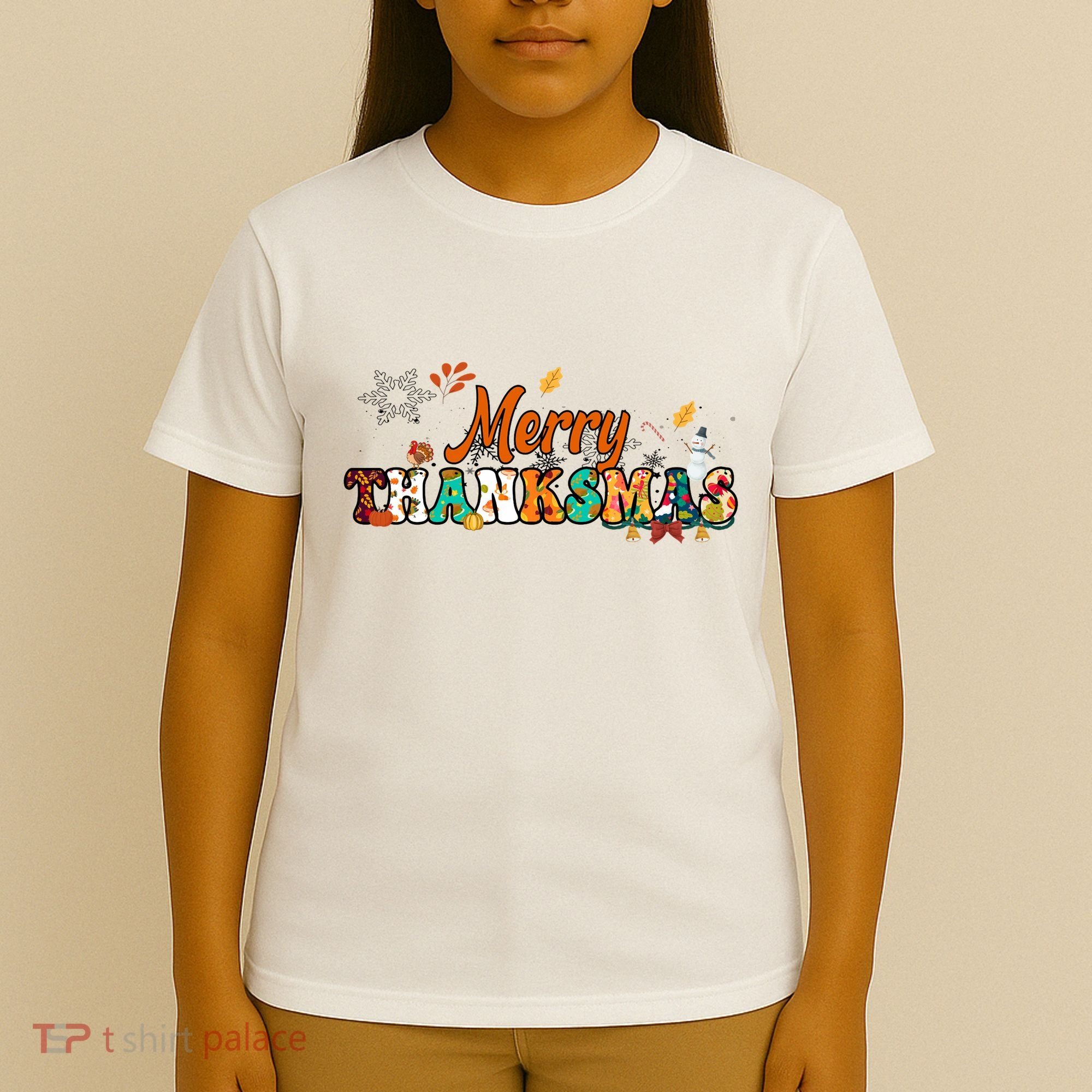Funny Thanksmas Merry Thanksmas Thanksgiving Christmas T-Shirt