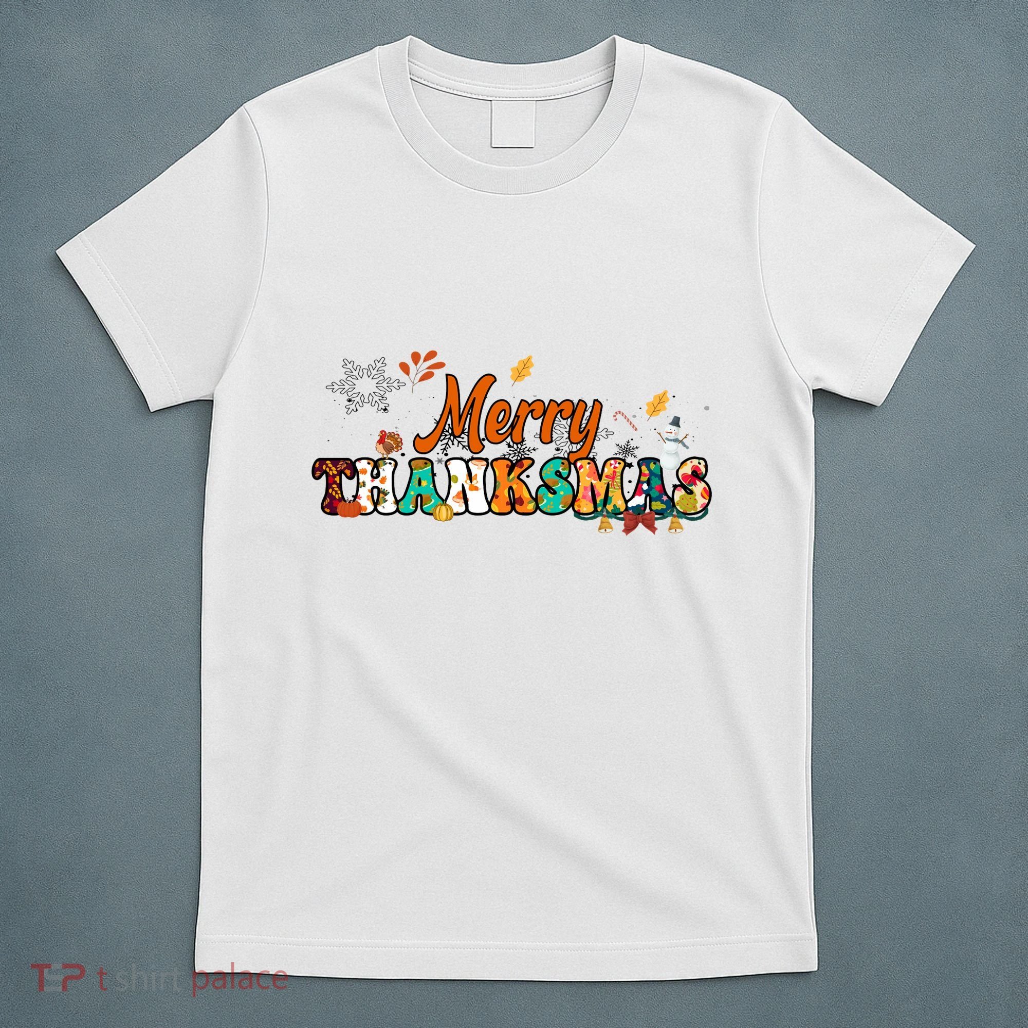 Funny Thanksmas Merry Thanksmas Thanksgiving Christmas T-Shirt