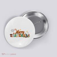 Funny Thanksmas Merry Thanksmas Thanksgiving Christmas Button thumb 0