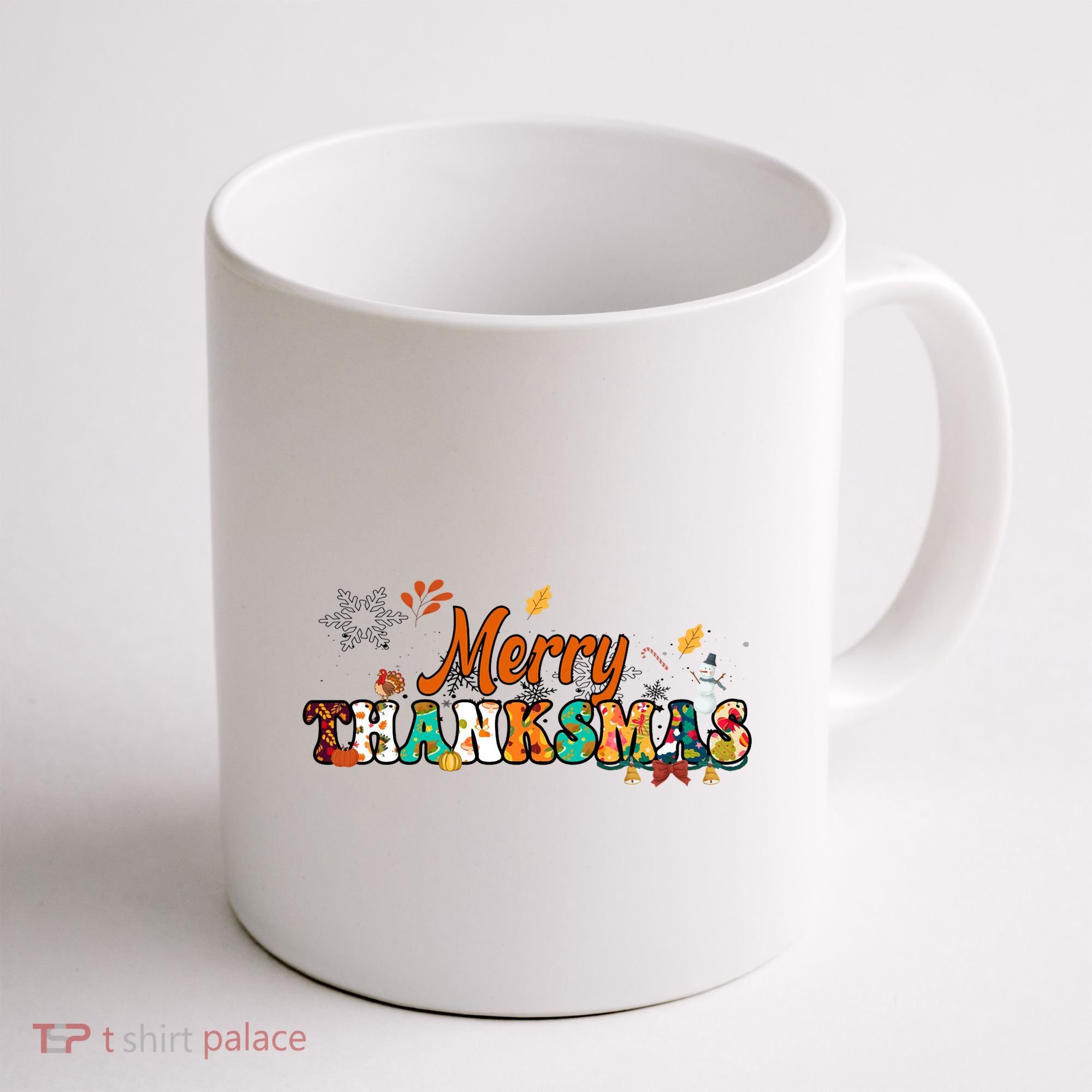 Funny Thanksmas Merry Thanksmas Thanksgiving Christmas Coffee Mug