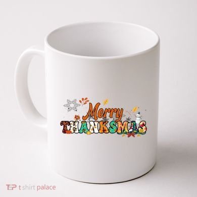 Funny Thanksmas Merry Thanksmas Thanksgiving Christmas Coffee Mug