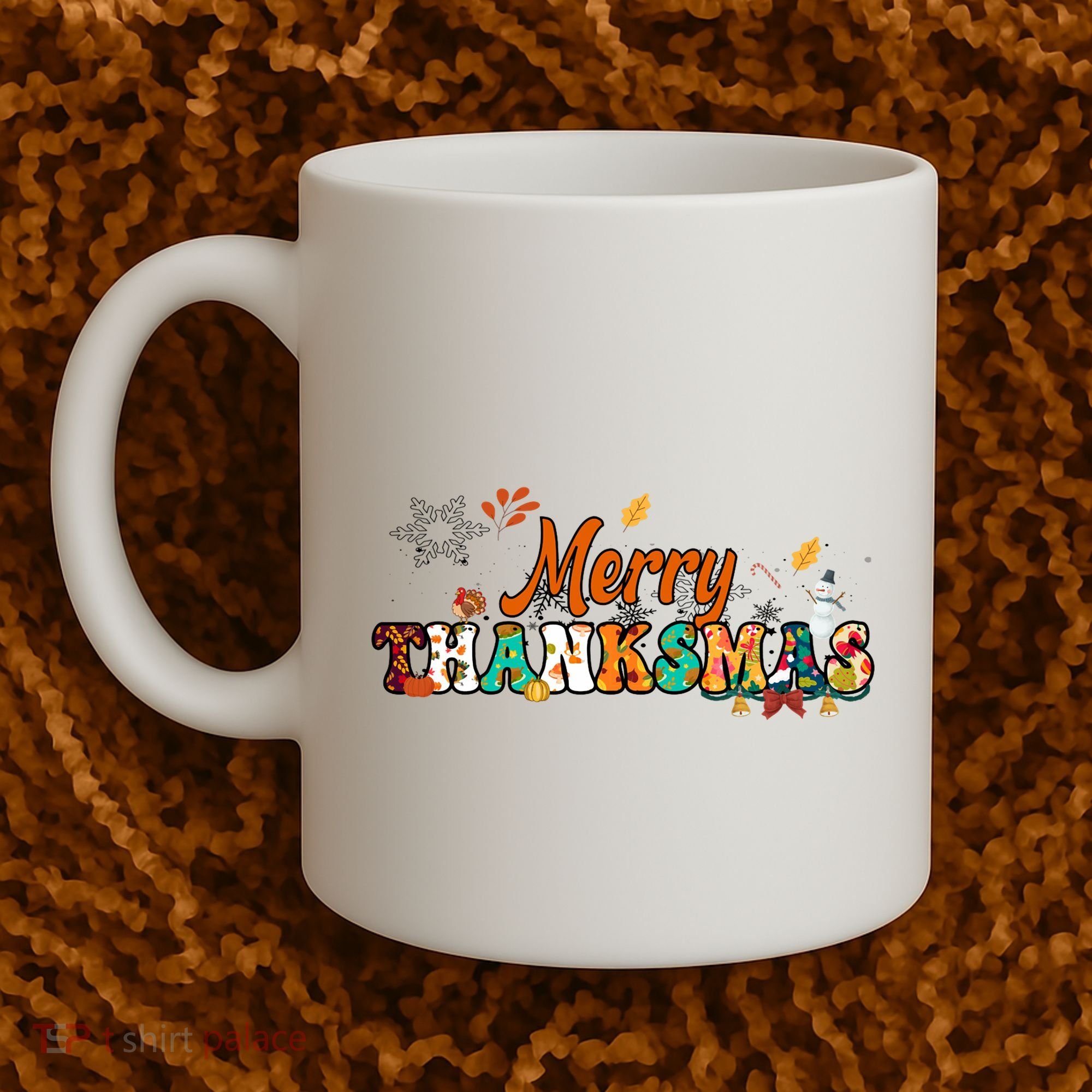 Funny Thanksmas Merry Thanksmas Thanksgiving Christmas Coffee Mug