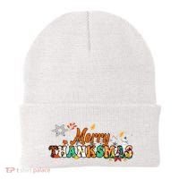 Funny Thanksmas Merry Thanksmas Thanksgiving Christmas Beanie thumb 0