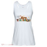 Funny Thanksmas Merry Thanksmas Thanksgiving Christmas Ladies Essential Flowy Tank thumb 0