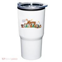 Funny Thanksmas Merry Thanksmas Thanksgiving Christmas Tumbler thumb 0