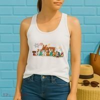Funny Thanksmas Merry Thanksmas Thanksgiving Christmas Women's Tank Top thumb 2