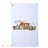 Funny Thanksmas Merry Thanksmas Thanksgiving Christmas Golf Towel thumb 0