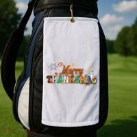 Funny Thanksmas Merry Thanksmas Thanksgiving Christmas Golf Towel thumb 2
