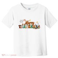 Funny Thanksmas Merry Thanksmas Thanksgiving Christmas Toddler T-Shirt thumb 0