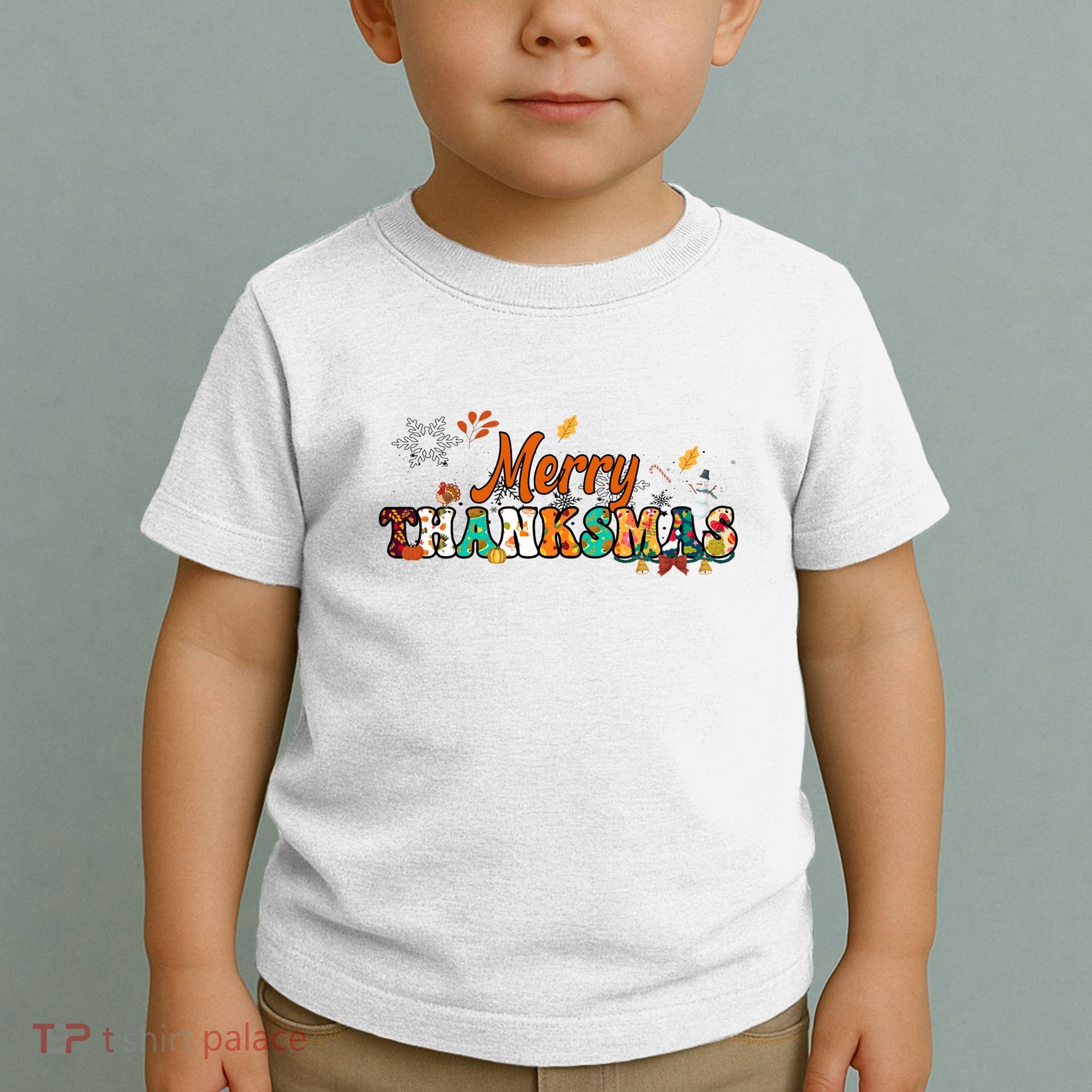 Funny Thanksmas Merry Thanksmas Thanksgiving Christmas Toddler T-Shirt