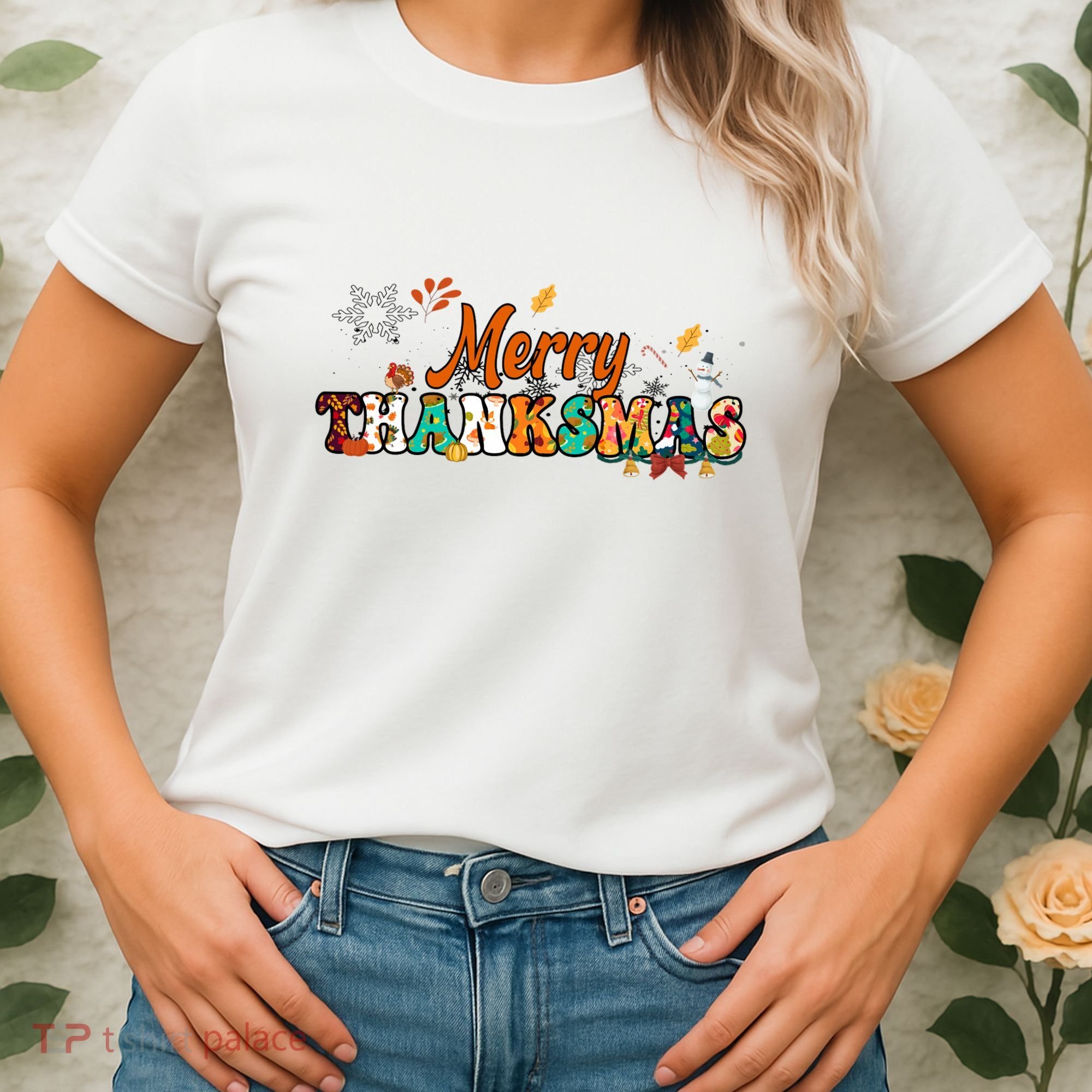 Funny Thanksmas Merry Thanksmas Thanksgiving Christmas Women's T-Shirt