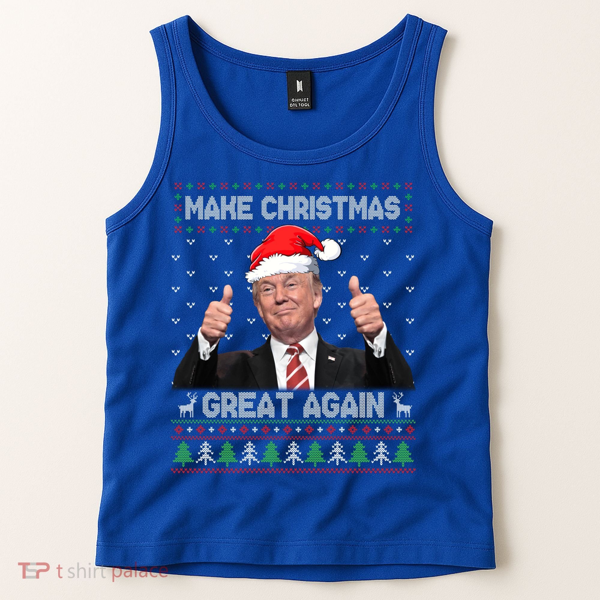 Funny Trump Make Christmas Great Again Ugly Sweater Xmas Meaningful Gift Tank Top