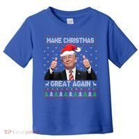 Funny Trump Make Christmas Great Again Ugly Sweater Xmas Meaningful Gift Toddler T-Shirt thumb 0