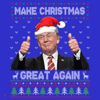 Funny Trump Make Christmas Great Again Ugly Sweater Xmas Meaningful Gift Visor thumb 3