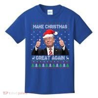 Funny Trump Make Christmas Great Again Ugly Sweater Xmas Meaningful Gift Kids T-Shirt thumb 0