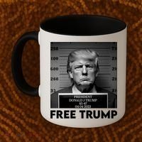 Free Trump Mug Shot Trump Not Guilty MugShot Coffee Mug thumb 2