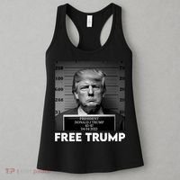Free Trump Mug Shot Trump Not Guilty MugShot Women's Tank Top thumb 3