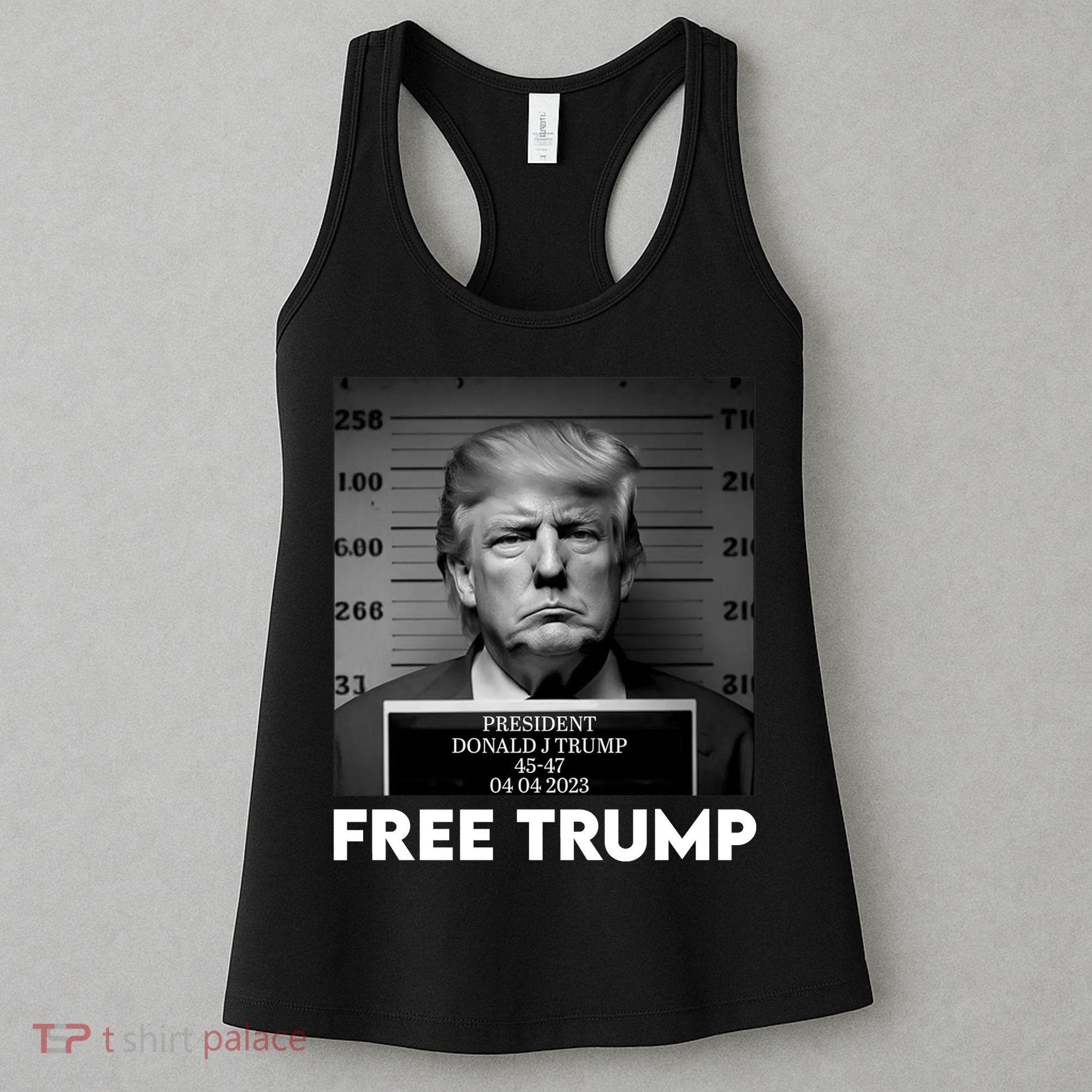 Free Trump Mug Shot Trump Not Guilty MugShot Women's Tank Top