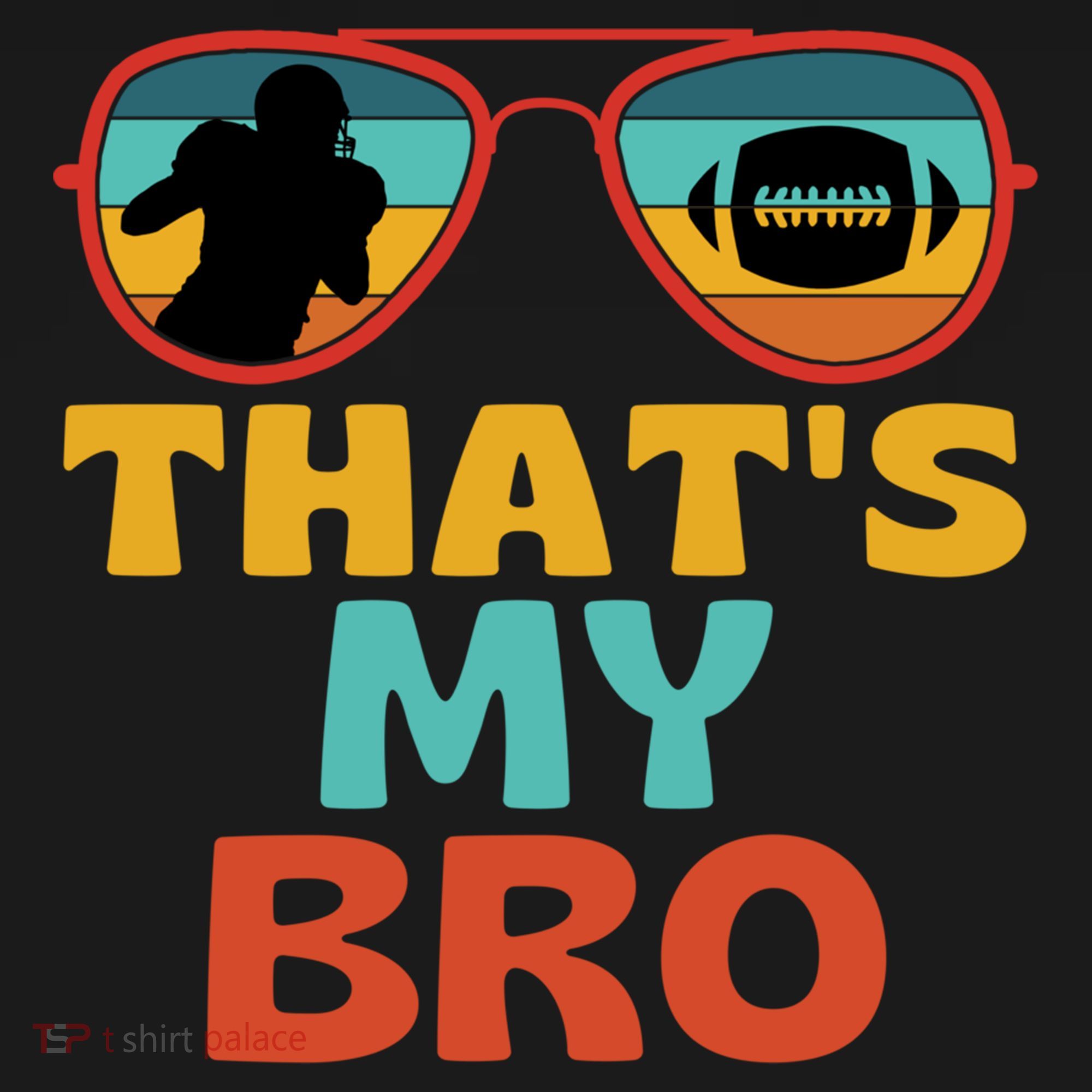 Football Thats My Bro Retro American Football Brother Cute Gift Women's Hoodie
