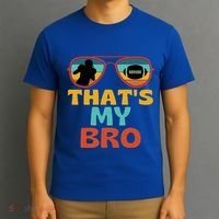 Football Thats My Bro Retro American Football Brother Cute Gift T-Shirt thumb 3