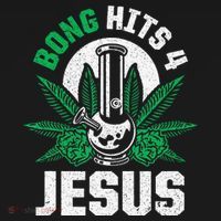 Funny THC Marijuana Stoner Cannabis Weed Bong Hits 4 Jesus Women's Hoodie thumb 2
