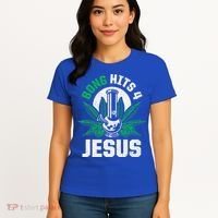 Funny THC Marijuana Stoner Cannabis Weed Bong Hits 4 Jesus Women's T-Shirt thumb 4