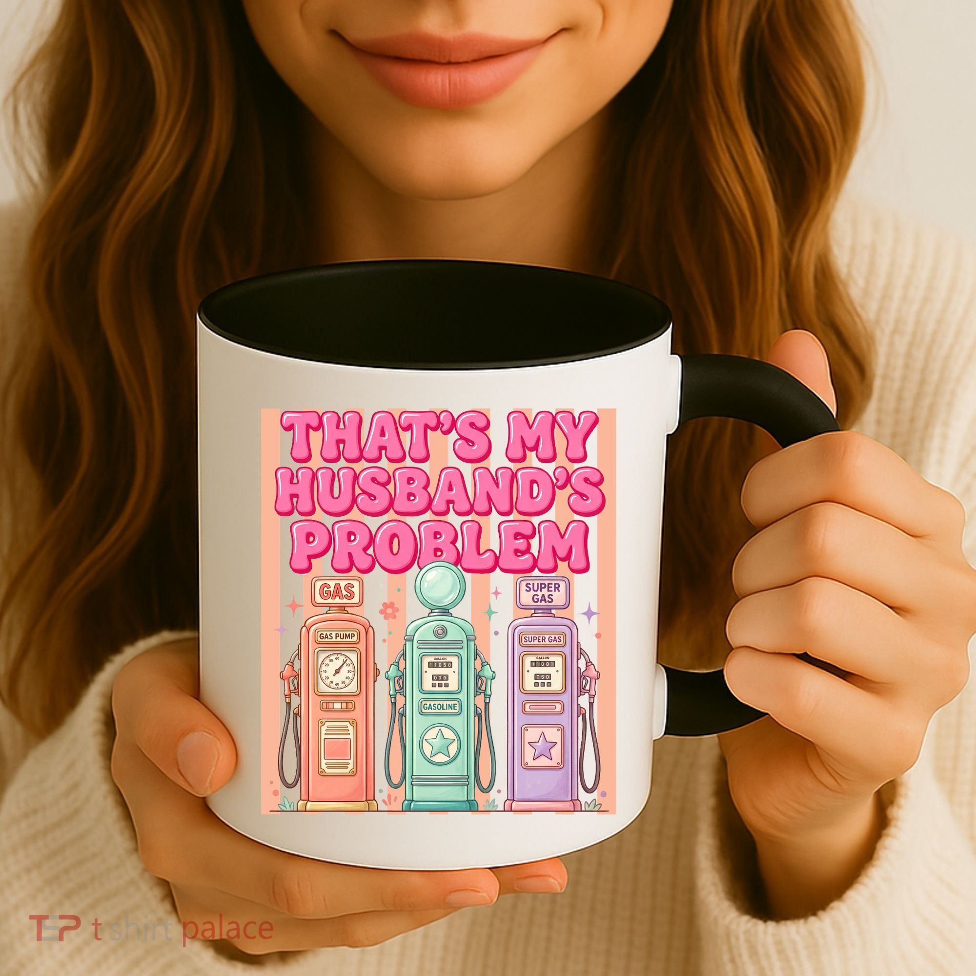 Funny That's My Husband's Problem Paying High Gas Prices Coffee Mug