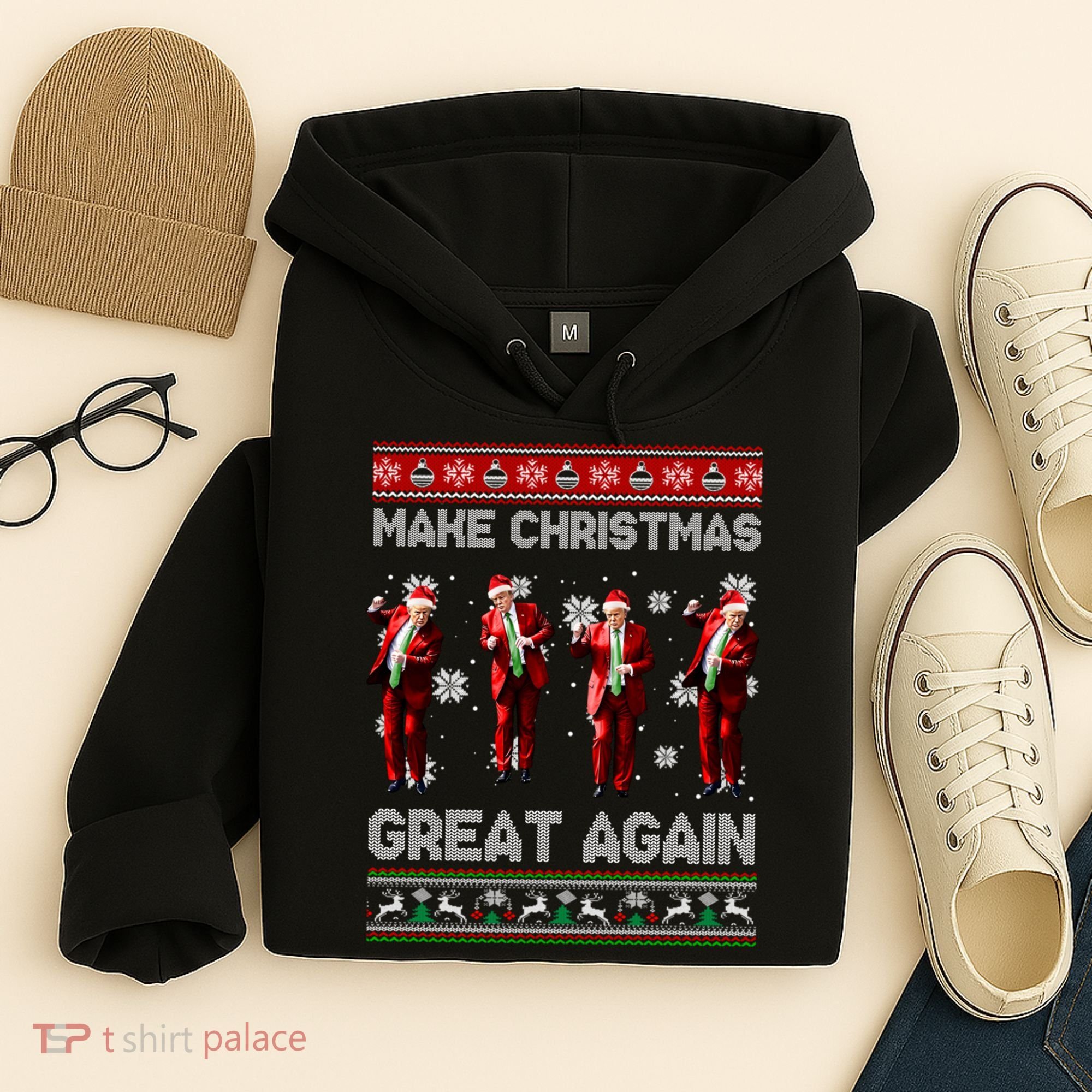 Funny Trump Make Christmas Great Again Ugly Christmas Sweater Xmas Hoodie