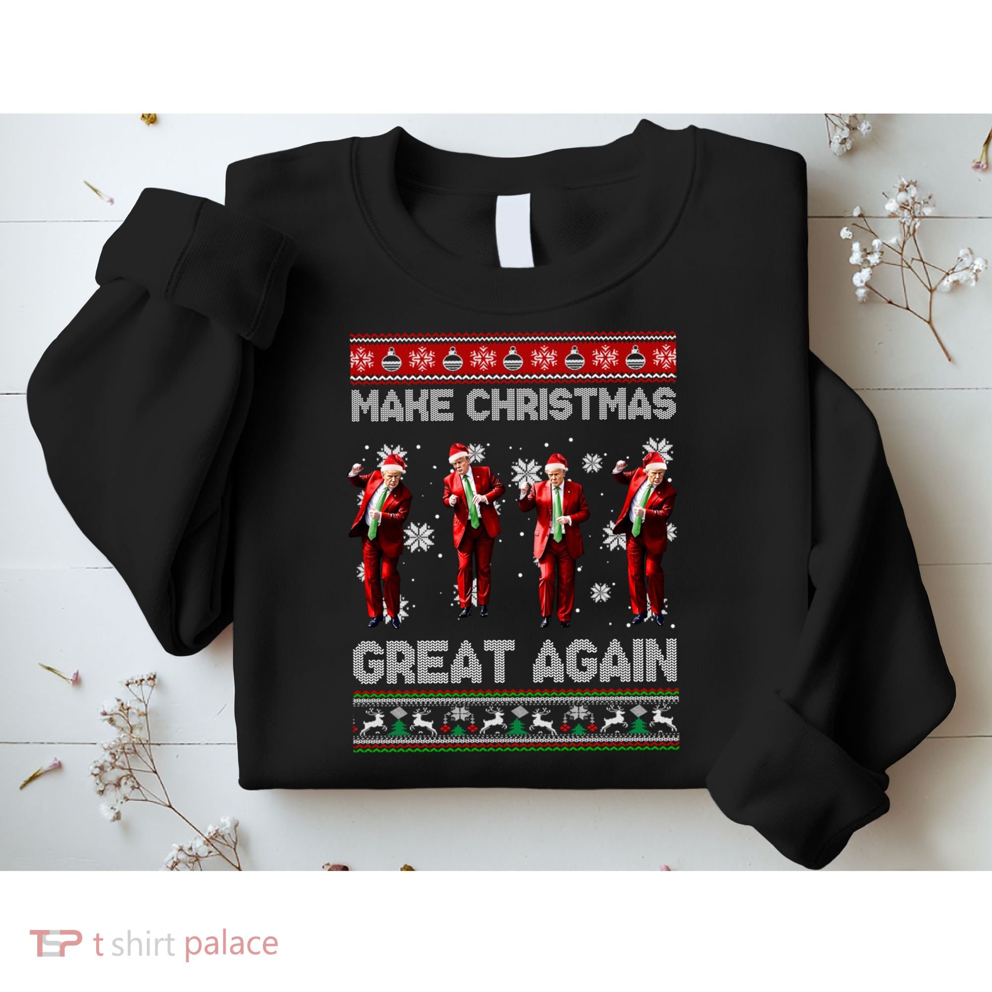 Funny Trump Make Christmas Great Again Ugly Christmas Sweater Xmas Sweatshirt