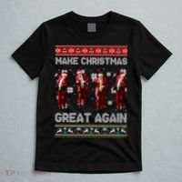 Funny Trump Make Christmas Great Again Ugly Christmas Sweater Xmas T-Shirt thumb 5