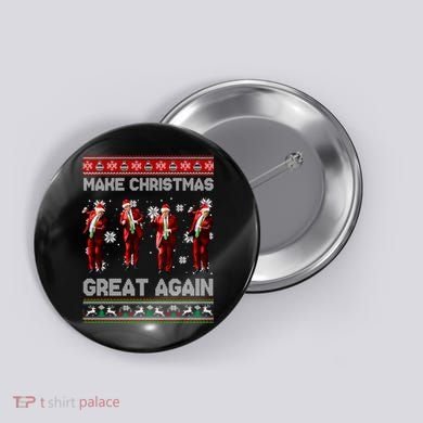 Funny Trump Make Christmas Great Again Ugly Christmas Sweater Xmas Button