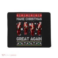 Funny Trump Make Christmas Great Again Ugly Christmas Sweater Xmas Mousepad thumb 0