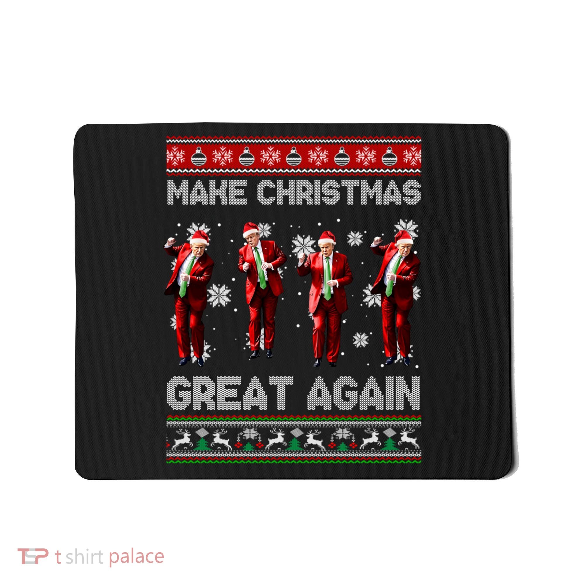 Funny Trump Make Christmas Great Again Ugly Christmas Sweater Xmas Mousepad