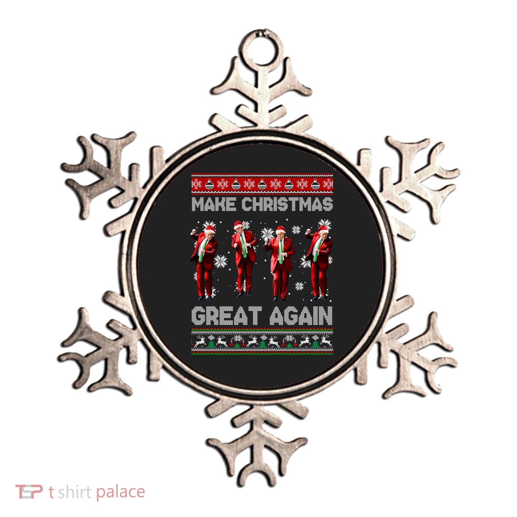 Funny Trump Make Christmas Great Again Ugly Christmas Sweater Xmas Ornament