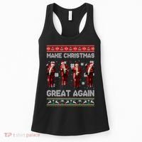Funny Trump Make Christmas Great Again Ugly Christmas Sweater Xmas Women's Tank Top thumb 0