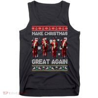 Funny Trump Make Christmas Great Again Ugly Christmas Sweater Xmas Tank Top thumb 0