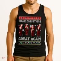 Funny Trump Make Christmas Great Again Ugly Christmas Sweater Xmas Tank Top thumb 3