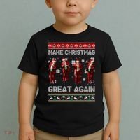 Funny Trump Make Christmas Great Again Ugly Christmas Sweater Xmas Toddler T-Shirt thumb 2