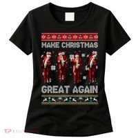 Funny Trump Make Christmas Great Again Ugly Christmas Sweater Xmas Women's T-Shirt thumb 0