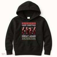 Funny Trump Make Christmas Great Again Ugly Christmas Sweater Xmas Kids Hoodie thumb 0