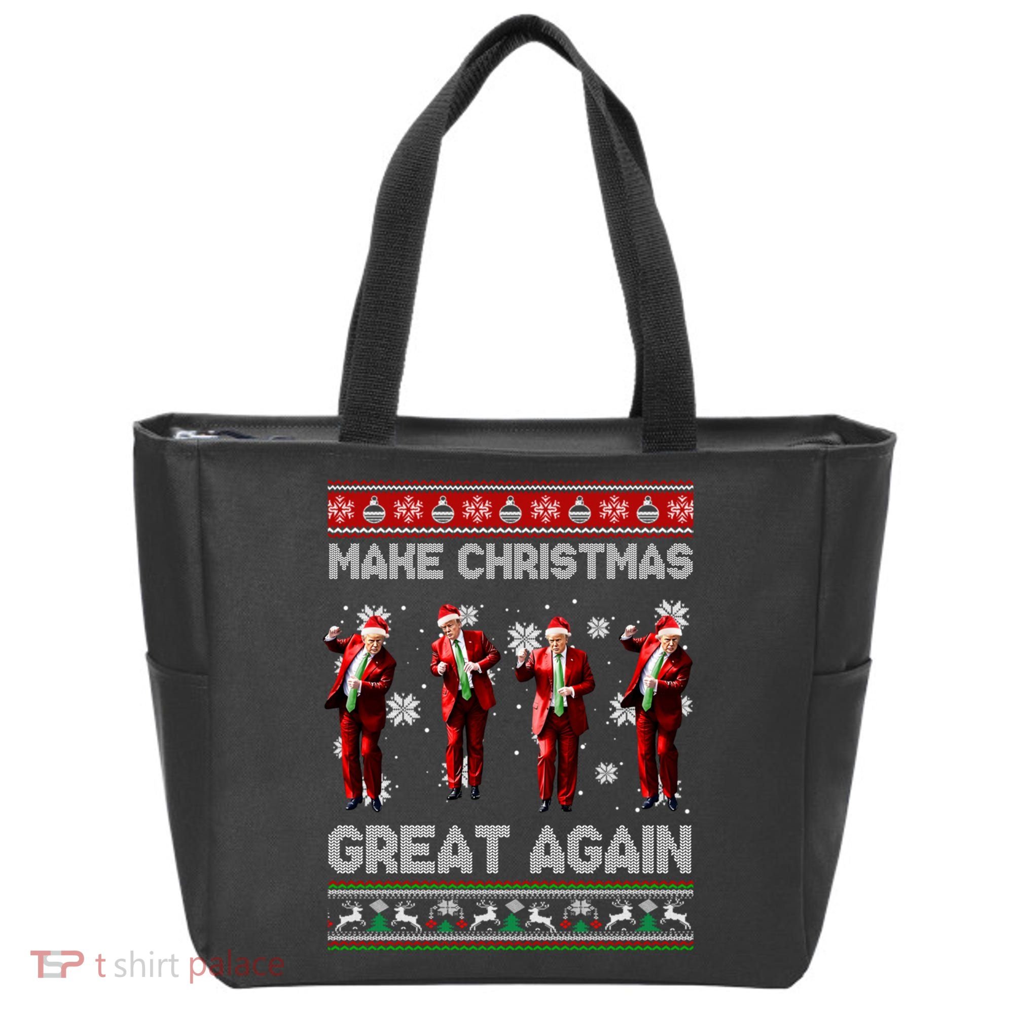 Funny Trump Make Christmas Great Again Ugly Christmas Sweater Xmas Tote Bag