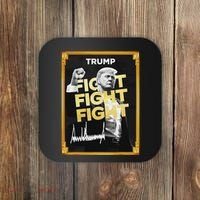 Funny Trump Meme Coin Crypto President Meme Coaster thumb 0