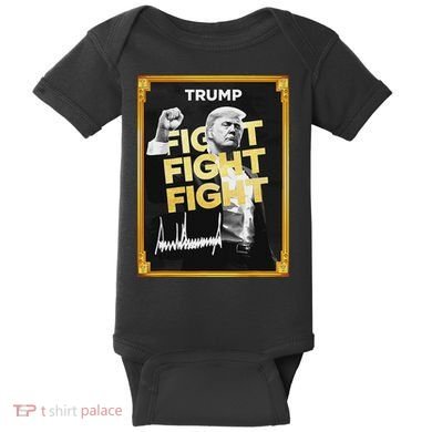Funny Trump Meme Coin Crypto President Meme Baby Bodysuit
