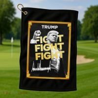 Funny Trump Meme Coin Crypto President Meme Golf Towel thumb 1